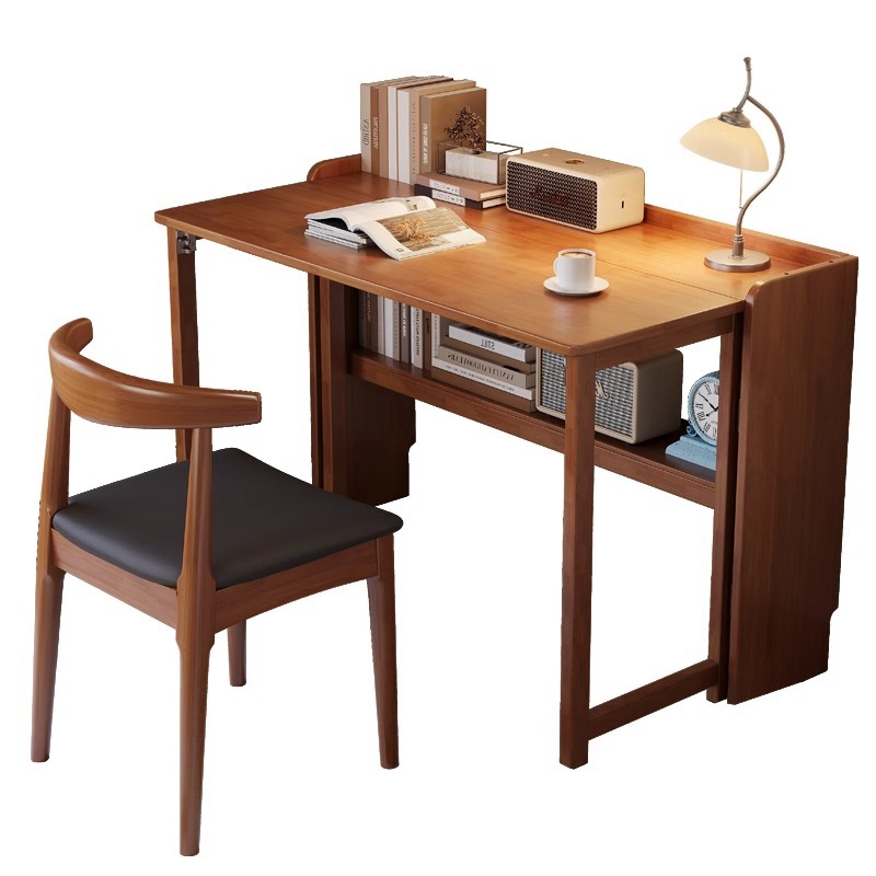 Office Furniture Now - โต๊ะพับไม้แท้ทั้งหมด เหมาะสำหรับอพาร์ทเมนต์ขนาดเล็ก ดีไซน์เรียบง่าย ใช้เป็นโต๊ะอ่านหนังสือ โต๊ะทำงานที่บ้าน ห้องนอน