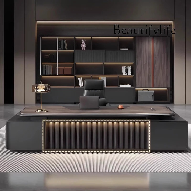 Office Furniture Jb - โต๊ะทำงานออฟฟิศดีไซน์หรูหราคุณภาพสูง JB Light รูปทรงตัวแอล พร้อมเก้าอี้สำหรับคอมพิวเตอร์ เก้าอี้สำหรับเลขานุการ