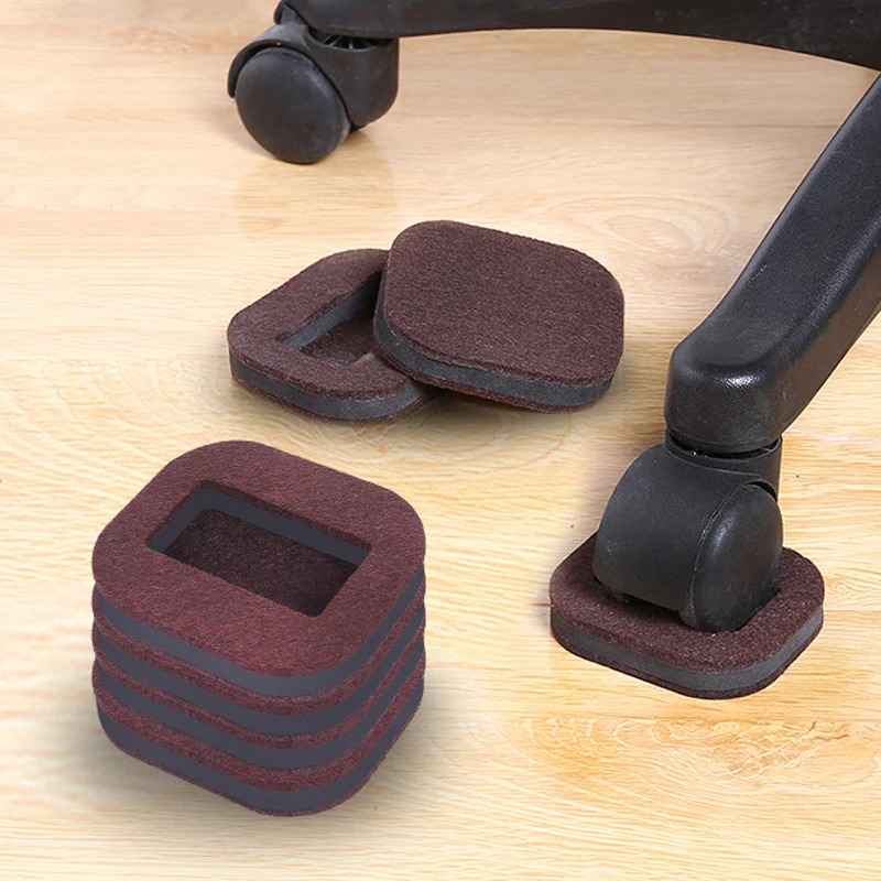 Office Furniture Group - ฝาครอบล้อเก้าอี้สำนักงาน, ชุด 5 ชิ้น, เฟอร์นิเจอร์พร้อมถ้วยล้อ, ตัวป้องกันพื้นไม้,