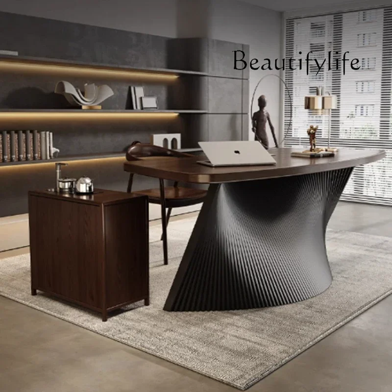 Office Furniture Jb - โต๊ะทำงานผู้บริหารดีไซน์หรูหราทันสมัย JB Asthetic Manager สำหรับสำนักงาน โต๊ะประชุมสีดำ