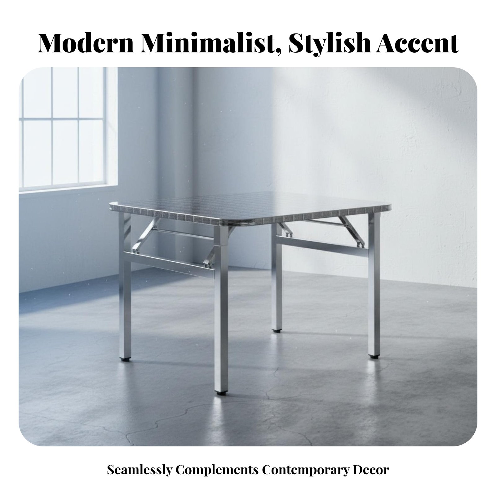 Office Furniture And Design - โต๊ะพับรูปสี่เหลี่ยมผืนผ้า ดีไซน์พับได้ เฟอร์นิเจอร์สำหรับรับประทานอาหาร ติดตั้งพร้อมใช้งาน แข็งแรง ทนทาน