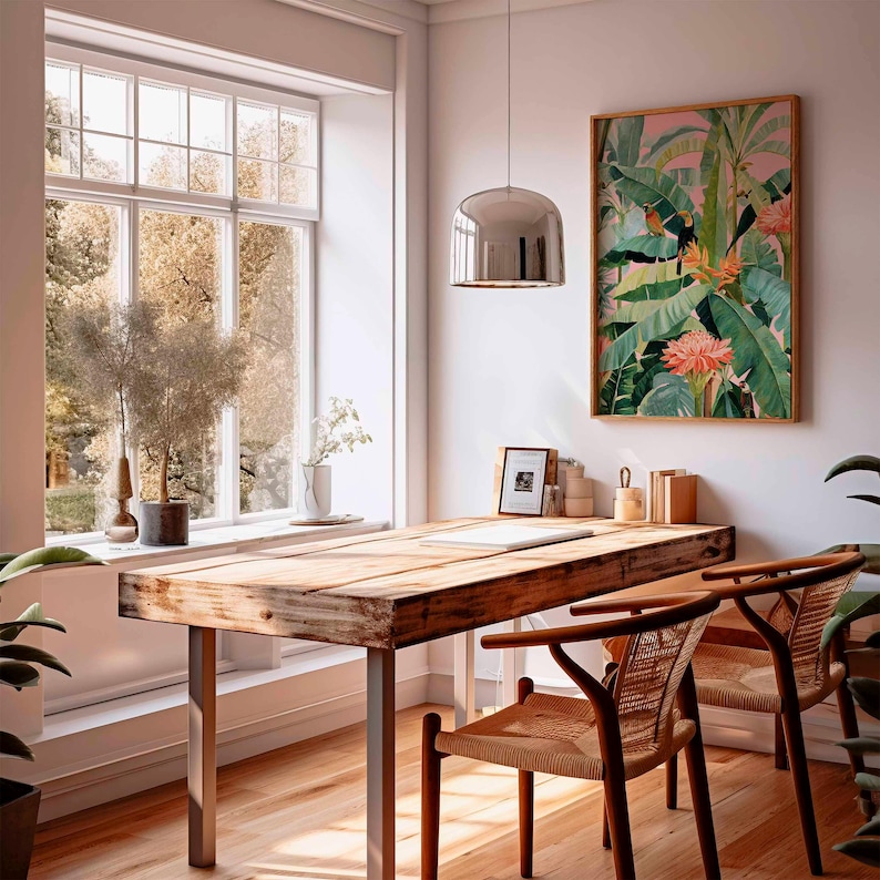 1 ชิ้น โปสเตอร์ผ้าใบลายทรอปิคอ - Office Furniture And Design บทวิจารณ์และราคา