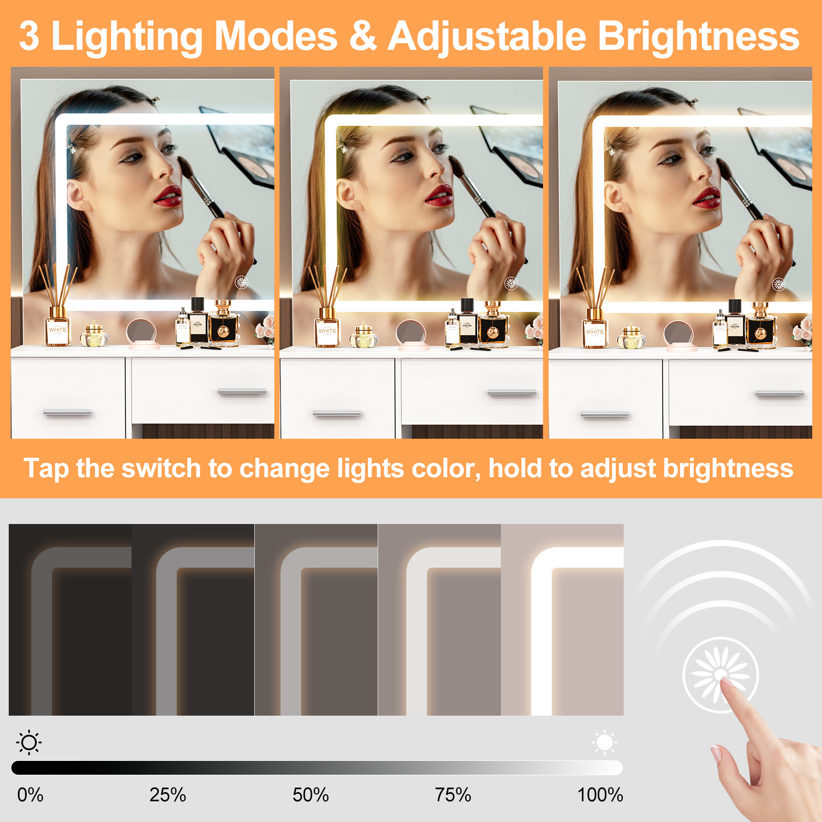 ชุดโต๊ะเครื่องแป้งสีขาวทันสมัย - Office Furniture Now บทวิจารณ์และราคา