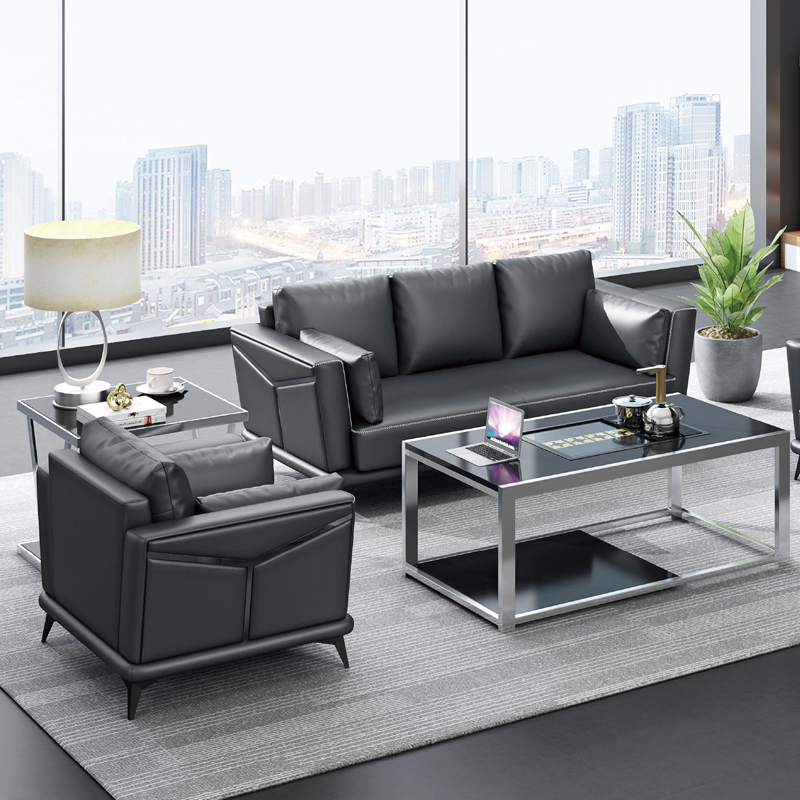 #   ชุดโซฟาหนังสีดำสำหรับหลายค - Office Furniture Group บทวิจารณ์และราคา