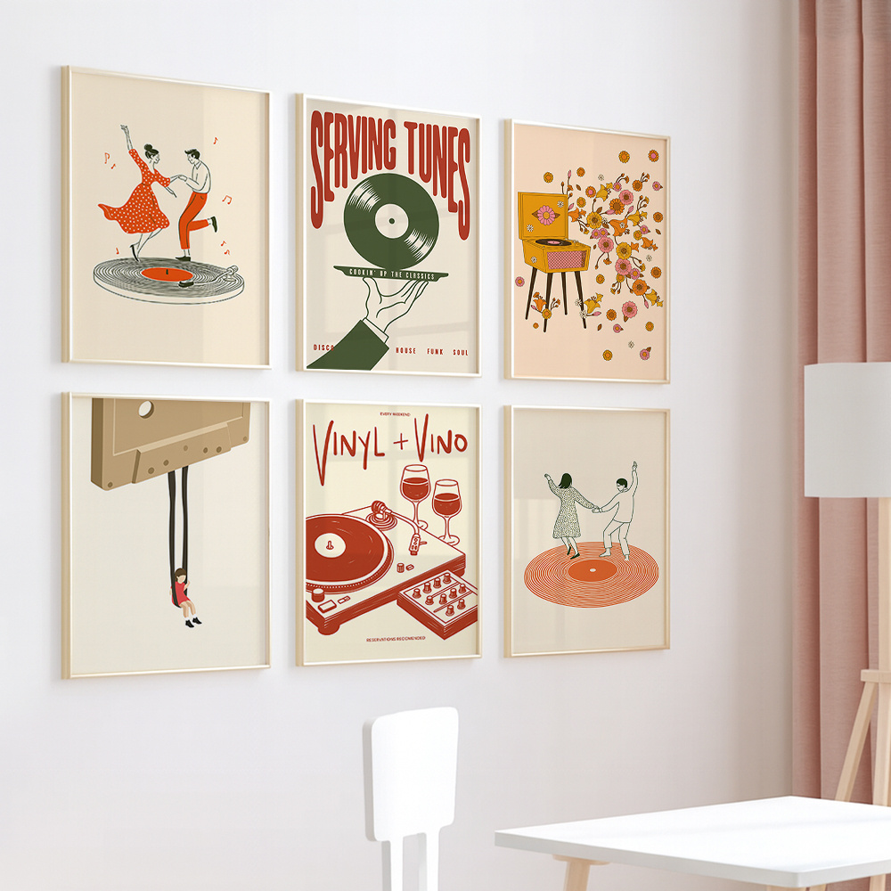 โปสเตอร์ผ้าใบลายดนตรีวินเทจ 1  - Office Furniture And Design บทวิจารณ์และราคา